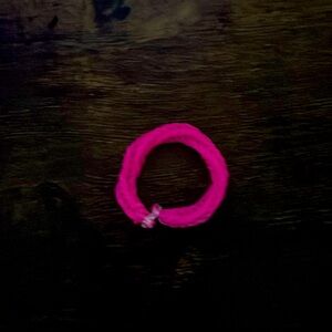 Pink rubber band bracelet